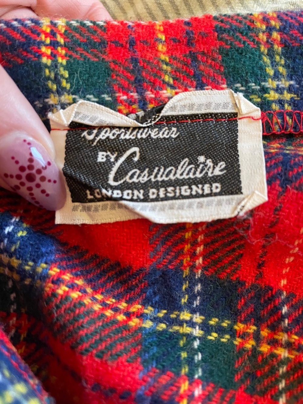 Red Plaid A-Line Midi Skirt - Picture 9 of 9